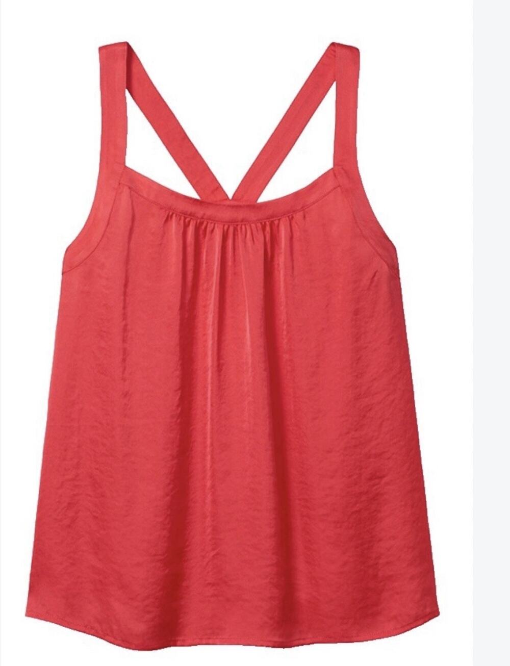 Cabi Women’s Silk Feel Pinkish Red Tank Top Sleek Size Small (AV5)